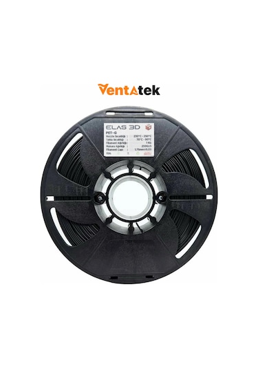 Elas 3d Siyah Petg Filament - 1.75mm - 1 Kg