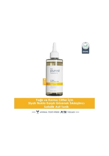 The Purest Solutions Oil Control Toner 2% Bha Salicylic Acid 200 Ml