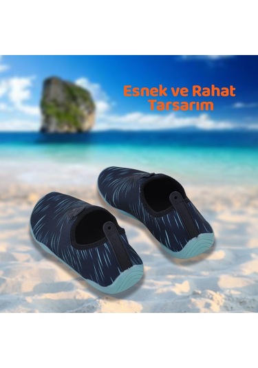 Black Deer Hayal Lacivert-Turkuaz Çok Amaçlı Plaj Ve Deniz Ayakka