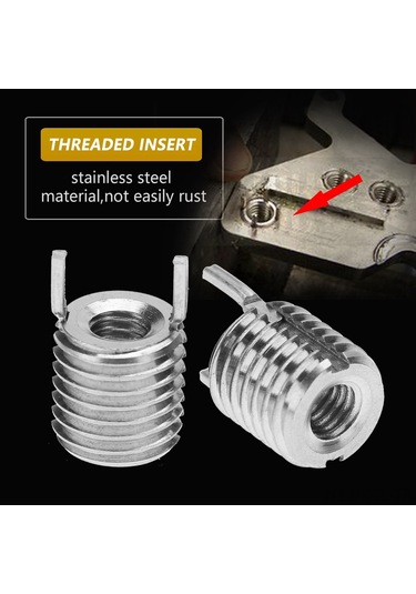 Konesam Stainless Steel Ağır Duty Vida Takozu İç Diş M6 1.0, Dış Diş M12 1.25, Uzunluk 12mm 4 Adet - Bağlantı Gücü Artırıcı, Diş Hasarını Önleyici