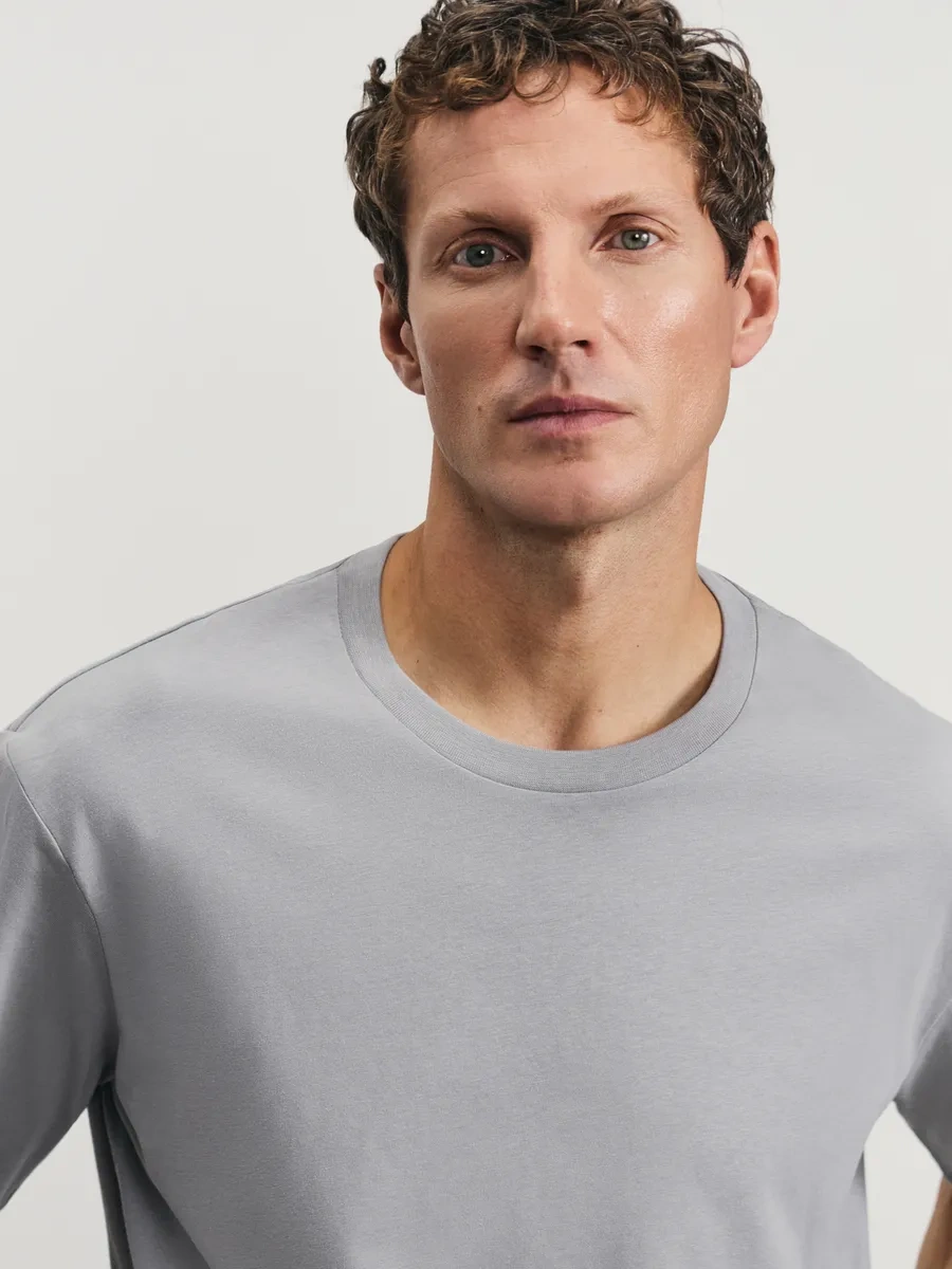 Zarına Oversize Pamuklu Temel Tişö 233150671 Gri