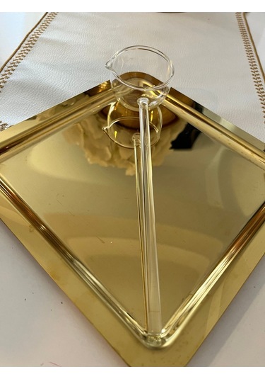 Cam El Yapımı Büyük Boy Ölçü Kaşığı Modern Tasarım Tek Parça Şeffaf