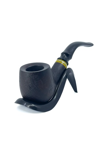 Dapper Bent Apple Briar Gül Kökü 9 Mm Filtreli El Yapımı Pipo - 2641