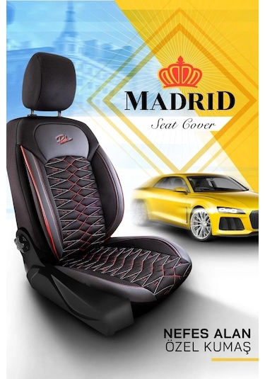 Panda Madrid Serisi File Kumaş Oto Koltuk Kılıfı - Tam Set