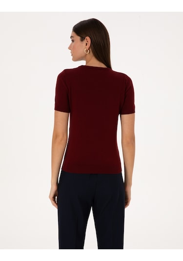 Pierre Cardin Kadın Vişne Kazak /triko 50316341-vr223 Vişne