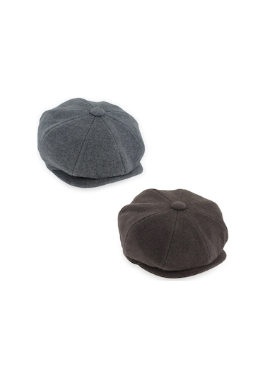 Superstorm Erkek Yün Newsboy Kasket Ingiliz Flat Cap Şapka
