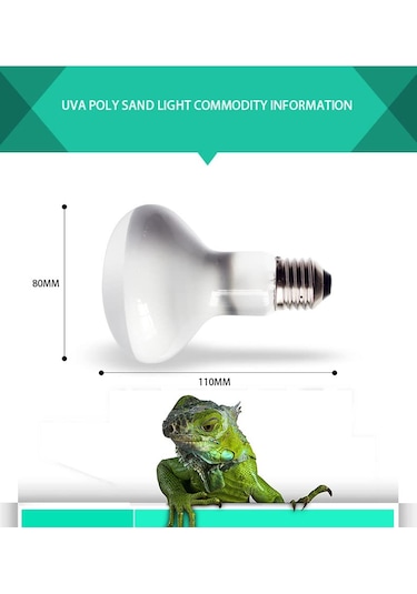 Lichen Sürüngen Isıtma Lambası, 50w E27 Uva Isıtma Lambası