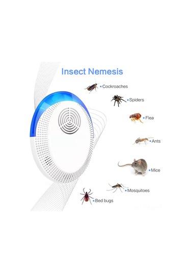 Moveevo Abs Malzeme Evcil Hayvan Repelleri - 25-85khz Frekans Aralığı, 80-120m² Etki Alanı, Açık Beyaz, Avrupa Standartı 90v-250v