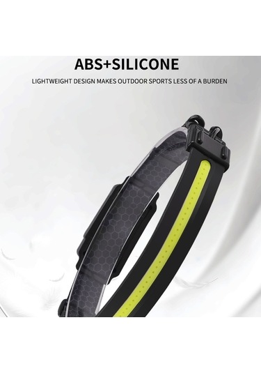 Ulzyvf Suya Siyah Şarjlı Led Lambası Koşusu Kafa İçin Far, Dayanıklı Balıkçılık Yv Siyah