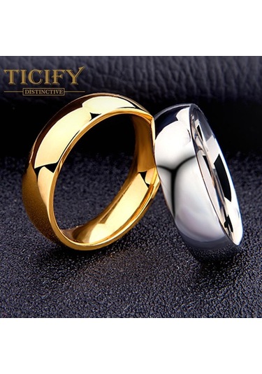 Gül Altın Titanyum Çelik Yüzük 6mm Arcin Erişte Yüzükler Basit Vahşi El Aksesuarları 5 Çok Renkli