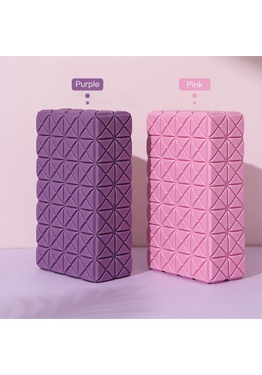 Geeksen Mor Renkli Eva+tpe Yoga Blok, Postür Doğrulama Ve Kas Güçlendirme, 22x13x7 Cm, Tek Adet Mor