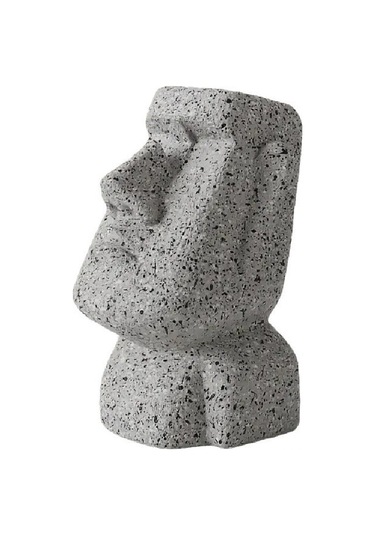 Neevoyu Easter Island Heykeli Desenli Reçine Gözlük Tutucu Ve Ev Dekorasyonu - Sanatsal, Hafif, Çok Amaçlı Masaüstü/perde Üstü Süs Eşyası