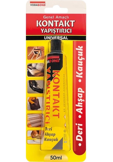 Vodabond Genel Amaçlı Kontak Yapıştırıcı - Deri Ahşap Kauçuk - 50 Ml.