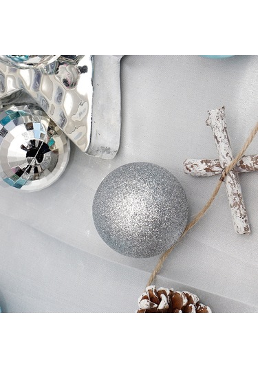 Fosenze Mavi Noel Topları Seti 4cm - 34 Adet Polistiren Ağaç Dekorasyonu