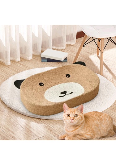 Homyl Kedi Tırmalama Pedi Sisal Kase Kapalı Kediler Stil-a