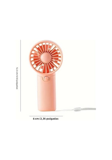 Taşınabilir El Tipi Vantilatör, Hafif, Pil İle Çalışır, Masa İçin Pembe,