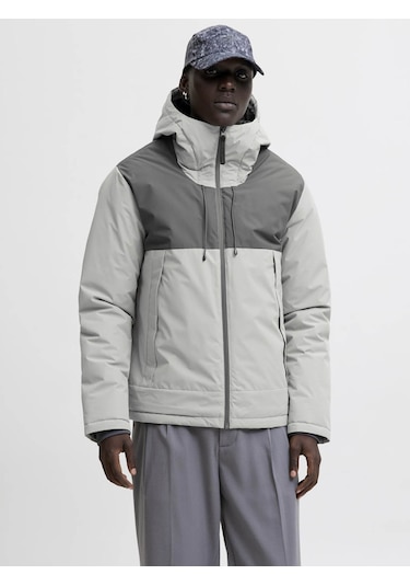 Jack & Jones Jcounion Light Padded Blocking Gri Erkek Mont 12285586 Gri