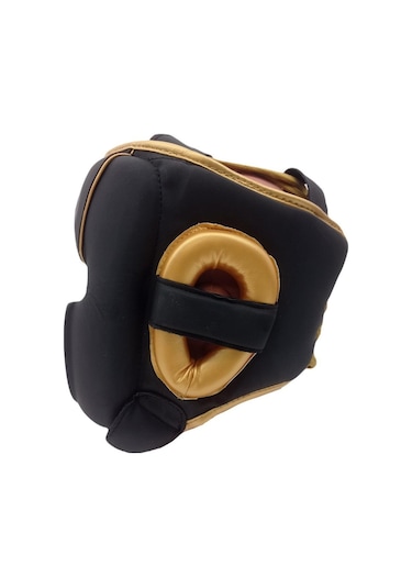 Dragondo 11746-p Yanakları Korumalı Kask Siyah - Altın
