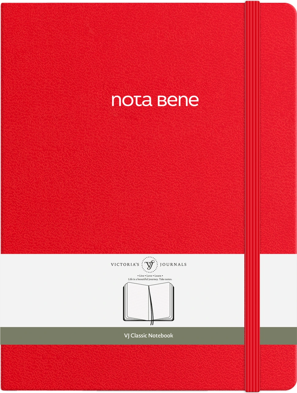 Nota Bene Classic Sert Kapak Defter, 19x25 Cm, Çizgili Red