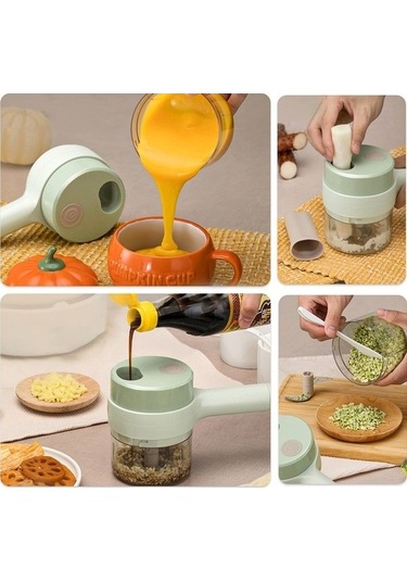 Ulzyvf Createtech Yeşil Sebze Kablosuz El Doğrayıcısı Ambition 4 1 Xb - Pratik Mutfak Yardımcısı Yeşil/ Yeşil