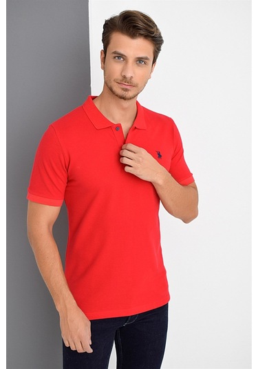 T8561 Dewberry Erkek Tshırt-kırmızı Kirmizi