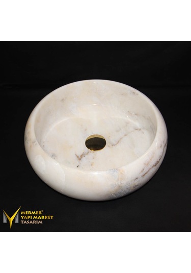 Afyon Kristal Sarı Bombeli Lavabo