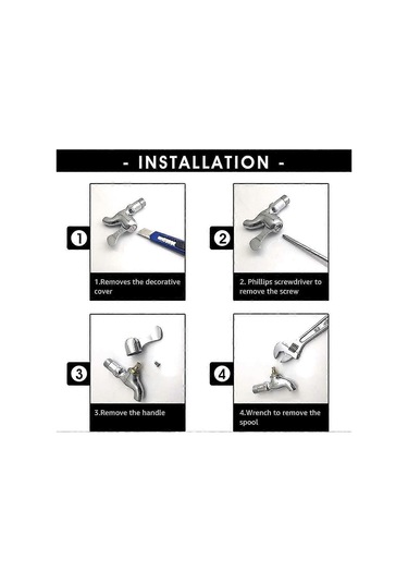 G1/2 Musluk Ek Parçası Pirinç Disk Musluk Sıcak Ve Soğuk Yedek Musluk Seramik Disk Musluklar Banyo Mutfak İçin 2 Adet Diğer