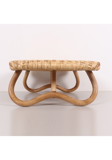 Katlanabilir 60x40x20 Cm. Doğal Rattan Sehpa Bej