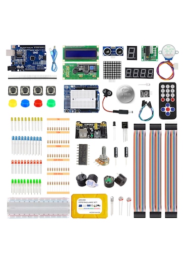 Arduino 39 Çeşit 185 Parça Süper Başlangıç Seti Malzeme Kutulu