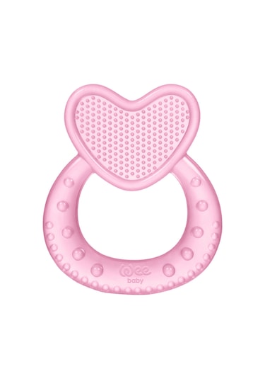Wee Baby Pembe Kalpli Silikon Diş Kaşıyıcı 912-1 Pembe