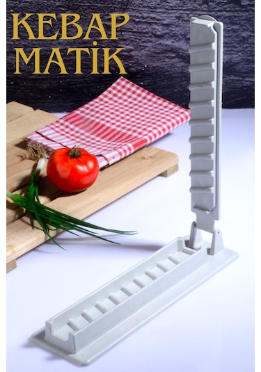 Kebapmatik Adana Urfa Kebap Kalıbı Aparatı - Kıyma Dilimleyici Gri