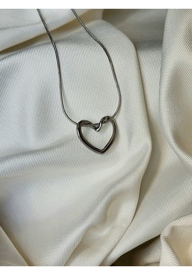 Kalpli Düğüm Loop Silver Gümüş Renkli Kolye