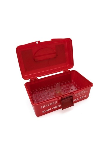 1 Adet Kan Örnek Taşıma Seti- Kırmızı
