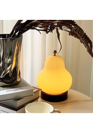 Techtic Masa Lambası Dokunmatik Şarjlı Armut Lamba 3 Modlu