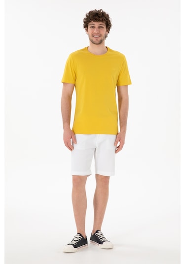 U.S. Polo Assn. Erkek Regular Fit Bisiklet Yaka Sarı Basic Tişört 50305928-VR094 U.S. Polo Assn. Erkek Regular Fit Bisiklet Yaka Sarı Basic Tişört 50305928-VR094
