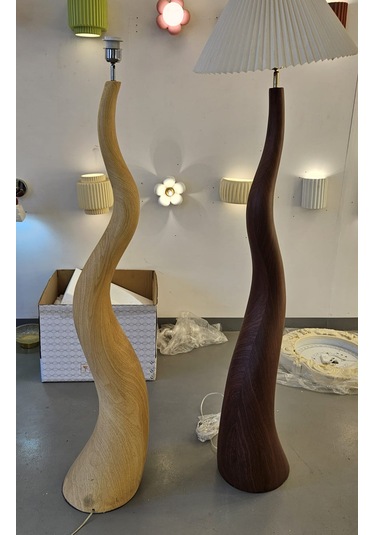 Yüceeller Fransız İskandinav Lux Lambader AÇIK CEVİZ RENGİ