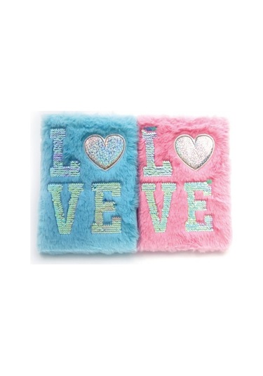 Periboia Love Tasarımlı Peluş Hatıra Defteri Çok Renkli