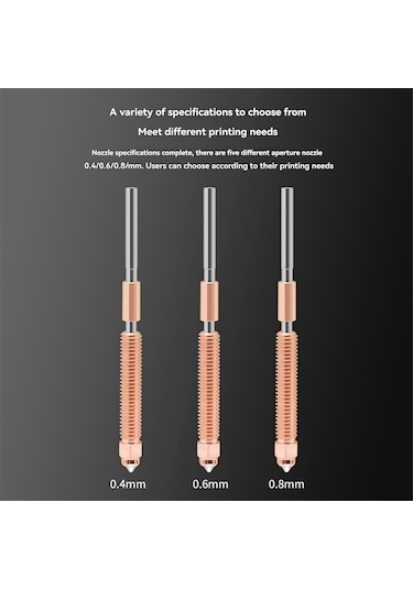 Nayomiglow Creality K2 Plus Nozul Hızlı Değiştirme Nozul Takımı Sertleştirilmiş Çelik Tasarım Creality K2 Plus 3d Yazıcı İçin 2 Adet 0,4 Mm Nayomiglow Creality K2 Plus Nozul Hızlı Değiştirme Nozul Takımı Sertleştirilmiş Çelik Tasarım Creality K2 Plus 3d Yazıcı İçin 2 Adet 0,4 Mm