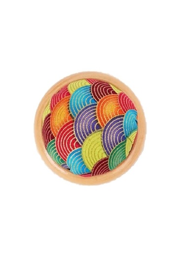 Renk Desenli El Yapımı Yastıklı Masa Üstü Ahşap Tabanlı Terzi Iğnedanlık