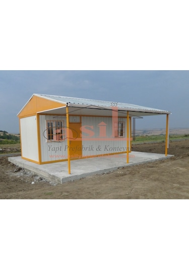 21M² 1+1 Çatı+Verandalı Dış Sac İç Pvc Kaplamalı Konut Konteyner