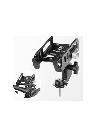 Joyhub Ayarlanabilir Alüminyum Çelik Bisiklet Cep Telefonu Tutacağı Siyah Var Havalandırma Ym9pkh