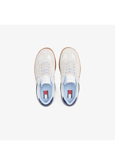 Tommy Hilfiger The Greenwich Mix Media Kadın Gri Sneaker En0en02730 Gri