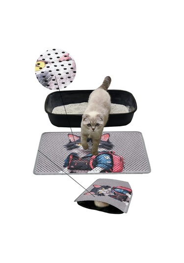 Kar Mat Kedi Kumu Paspası Delikli Kedi Tuvaleti Paspası 40 x 60 CM