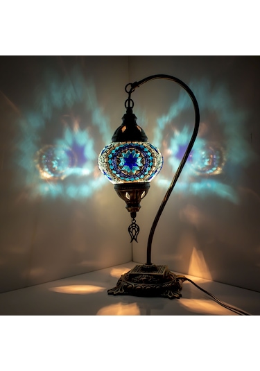 Dekoratif MASA ÜSTÜ MOZAİK OSMANLI LAMBASI EL YAPIMI