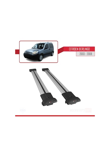 Citroen Berlingo 2003-2008 Arası FLY Model Ara Atkı Tavan Barı GRİ