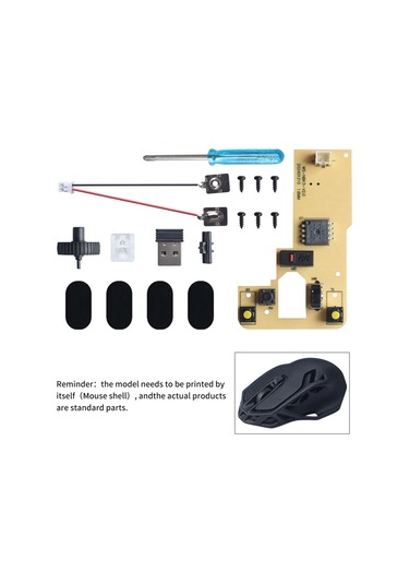 Gatherco Bambu Lab 3d Baskı Kablosuz Fare Dıy Yaratıcı Model 3d Yazıcı Parçaları Bilgisayar Parçaları