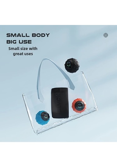 Dashanshop Siyah 5 Hız Ayarlı Titreşimli Masaj Topu Usb Şarjlı Yoga Fitness Masaj Aleti Siyah