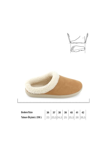 Gezer Kadın Kışlık Rahat Taban Ev Bahçe Terlik Gt1kzm.16189.01.m33.0z Camel