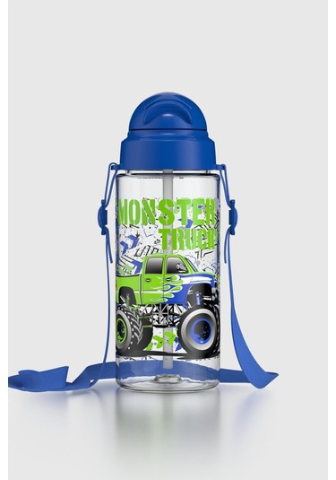 Renga Leya Monster Truck Desenli Pp Çocuk Beslenme Kabı Ve Suluk Seti 192013 Mavi Mavi