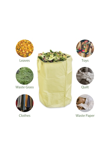Tenfowee Küçük Boy Bahçe Çöp Toplama Çantası - Yaprak, Bitki Atıkları İçin Taşınabilir, Katlanabilir Depolama Çantası Çok Renkli